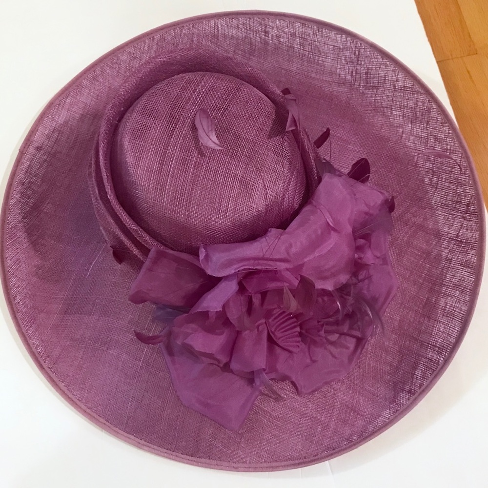 The London Designer Collection Purple Derby Hat